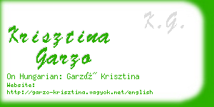 krisztina garzo business card